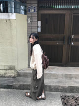 ダフラワーニットカーディガン