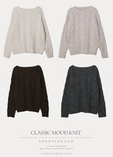 #MR ツイストルーズウールニット (4color)