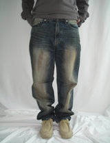 Vintage Oil Denim Washing Pants