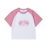 25SS SPACE RABBIT RAGLAN CROP SHORT SLEEVE T-SHIRT LIGHT PINK