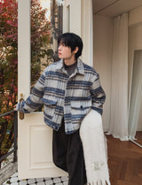 ゼロウールチェックジャケット