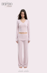 Mully Pink V-Neck Training Set-up (pants)