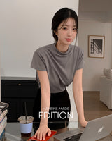 [MADE] ナチュラルハーフネックショートスリーブTシャツ
