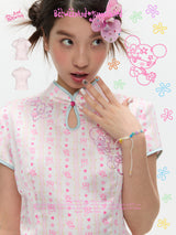 BETWEEANNDx sunonebird チャイニーズイラストレーション半袖トップ