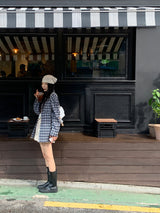 Noiton リブUネックTシャツ