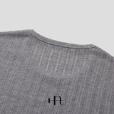 [HFORUS MADE]Forus ニットプリーツUネックロングスリーブス イン アイボリー
