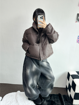 レザーマットショートクロッピードパディング🖤🤎💚3カラー