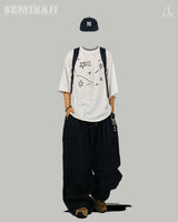 [SEMADE] コンフォート スター プリント ハーフ Tシャツ