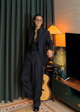 Striped Basic Bijou Slacks 2COLOR