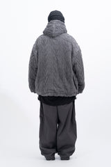 Manon Cable Hooded Fur Jacket