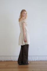 シルキーシャーリングドレス_beige