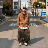 オーバーサイズヴィンテージフード付きフィールドジャケット