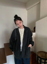 [unisex] カンボフウォッシュ加工オーバーボンバージャケット