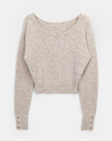 Rudan Lip-Neck Button Knit