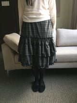 Gotham Check Frill Skirt (2color)