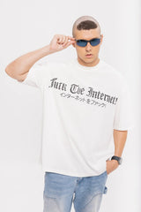 スケルトンロゴパフプリントTシャツ