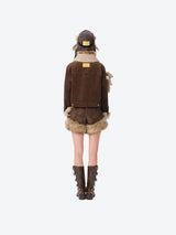 13DE MARZO Bear Upper Fuzzy Shorts