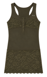 LACE SLEEVELESS [KHAKI]
