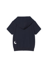 NY アップリケSSフードジップアップ NAVY