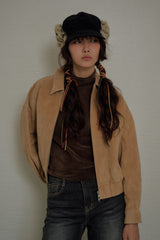 Hideon Real Suede Jacket [Camel]