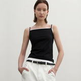 (Z-T-6821)ESSENTIAL SQUARE SLEEVELESS TEE