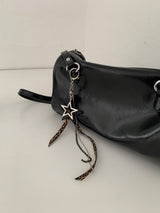 Leopard Double Star Drop Keychain