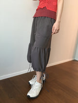 Shirring harem pants 