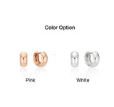 26SS★ Champagne Full Moon Silver Grip One-Touch Earrings S