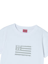 NYX FLAG APLIQUE TEE WHITE