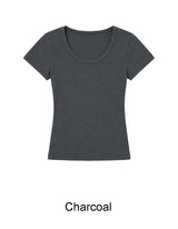 ヘレン スリム Uネック ショートスリーブ Tシャツ