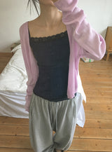 Enoch Summer See-Through Deep V-Neck Cardigan