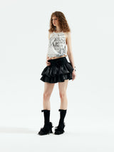Emoha Double Layer Ballet Punk Skirt