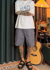 [ VirStyle Original ] INKKI Canvas Carpenter Shorts 4COLOR