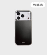 オーバーキャスト ブラック シルバー アイフォン ギャラクシー ケース(MagSafe)