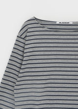 [MADE] Koyu Stripe Boat Neck Long Sleeve T-Shirt