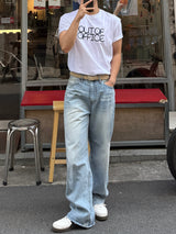 Damage iced denim pants