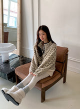 Diamond Punching Cotton Knit Tights (4color)