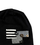 Mix Patch Button Beanie