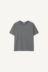 Striped cropped cutoff t-shirt