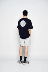 25SS ADLV サターンロゴ半袖Tシャツ ブラック