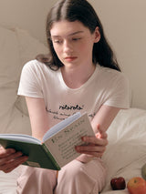BASIC LETTERING T-SHIRT WHITE