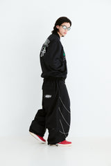 TRIPPY RB VARSITY JACKET BLACK