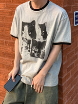 Neko Ringer Loose-Fit Short-Sleeve T-Shirt