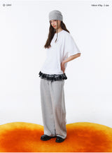 [Unisex] ベーシックラインワンタックワイドスウェットパンツ (2color)