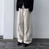 Multi-Button Paneled Wide Pants