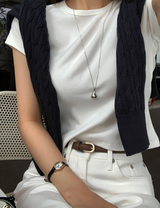 FOB Cable Knit Round Cardigan
