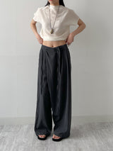 Unbalance Nylon Strap Wide Pants
