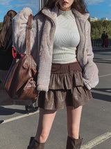 Milky Two Way Soft Fur Jacket