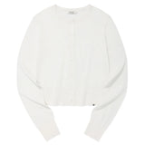 KIRSH PLAIN SEE THROUGH CROP CARDIGAN - WHITE