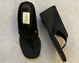 Secret: 7cm Square Wedge Sandals Flip-Flops
